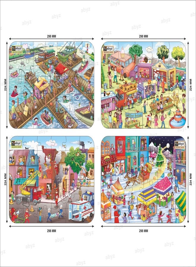 ABYZ Jigsaw Puzzle, Different Design & Fun Educational Wooden Jigsaw for Little Explorer, 120 - Piece Wooden Puzzle with Multicolor, Birthday Gift for 36 Months - 6 Year Age Kids. - Image 3